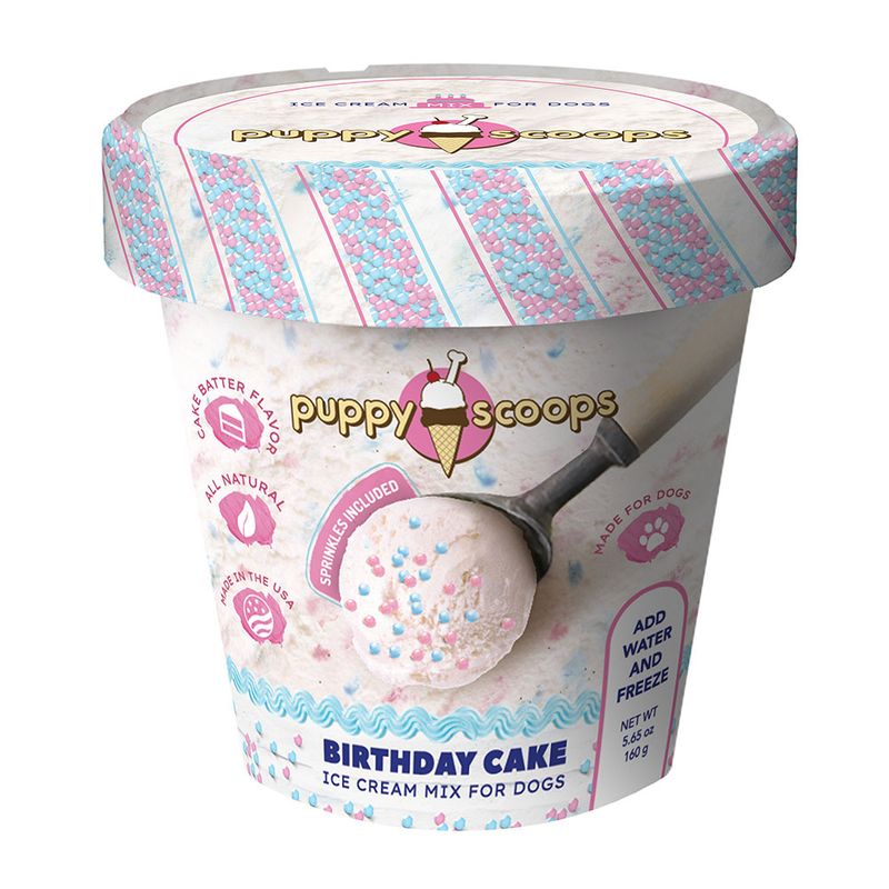 Puppy Scoops Birthday Cake Small Ice Cream