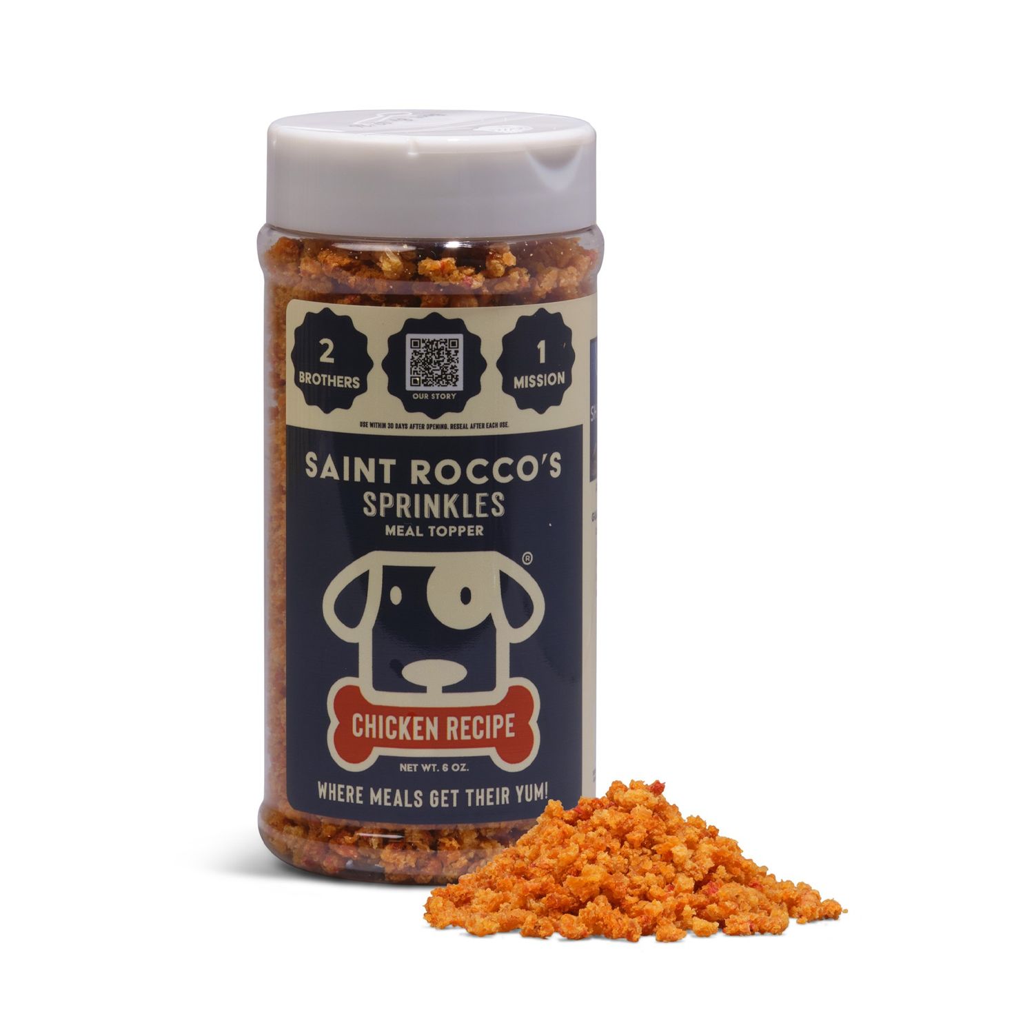 Saint Rocco's Chicken Sprinkles Dog Meal Toppers - 6oz