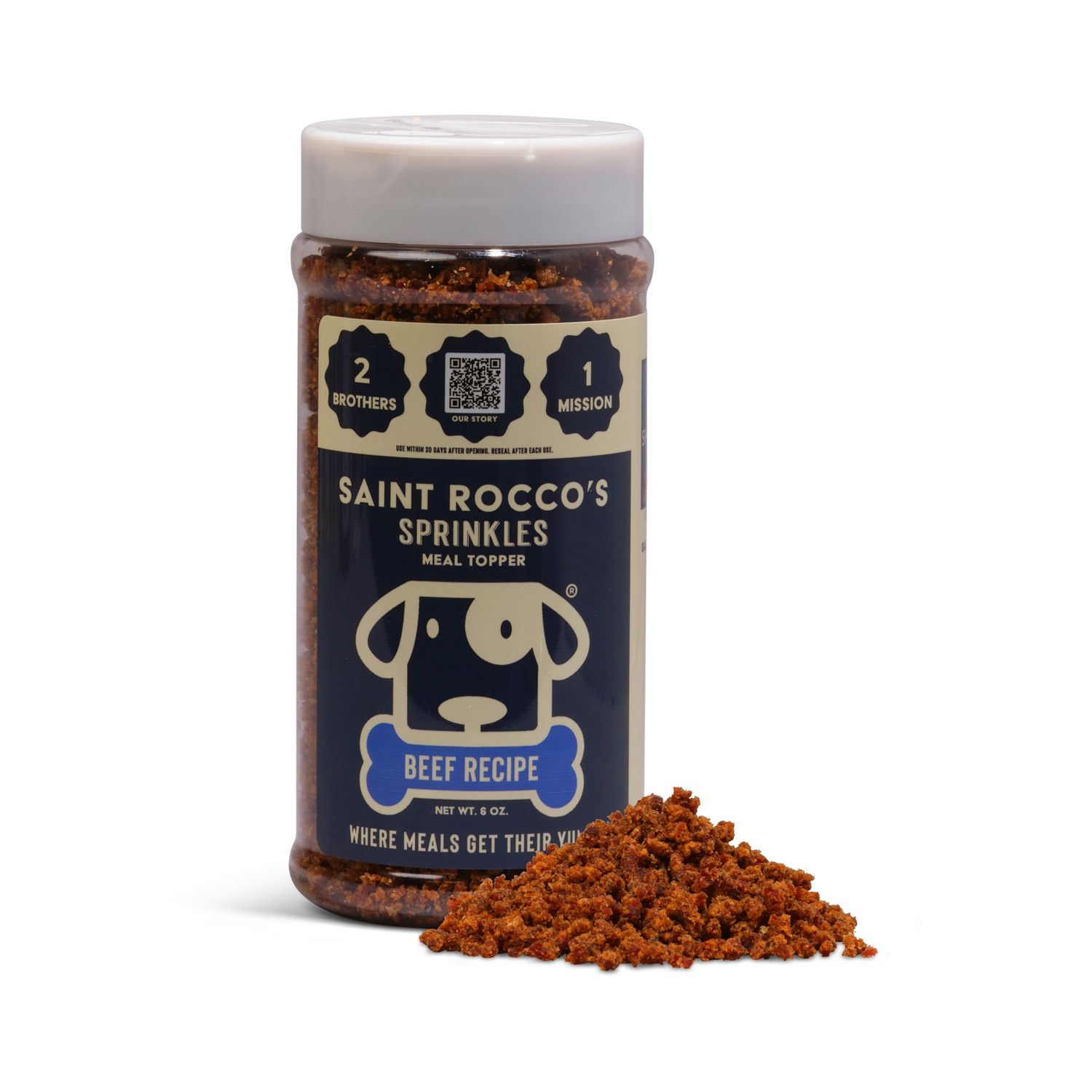 Saint Rocco's Beef Sprinkles Dog Meal Toppers - 6oz