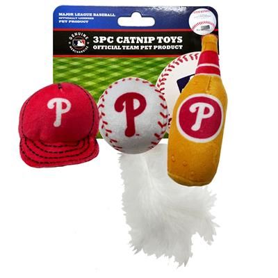 Philadelphia Phillies 3 PC CAT NIP TOY SET