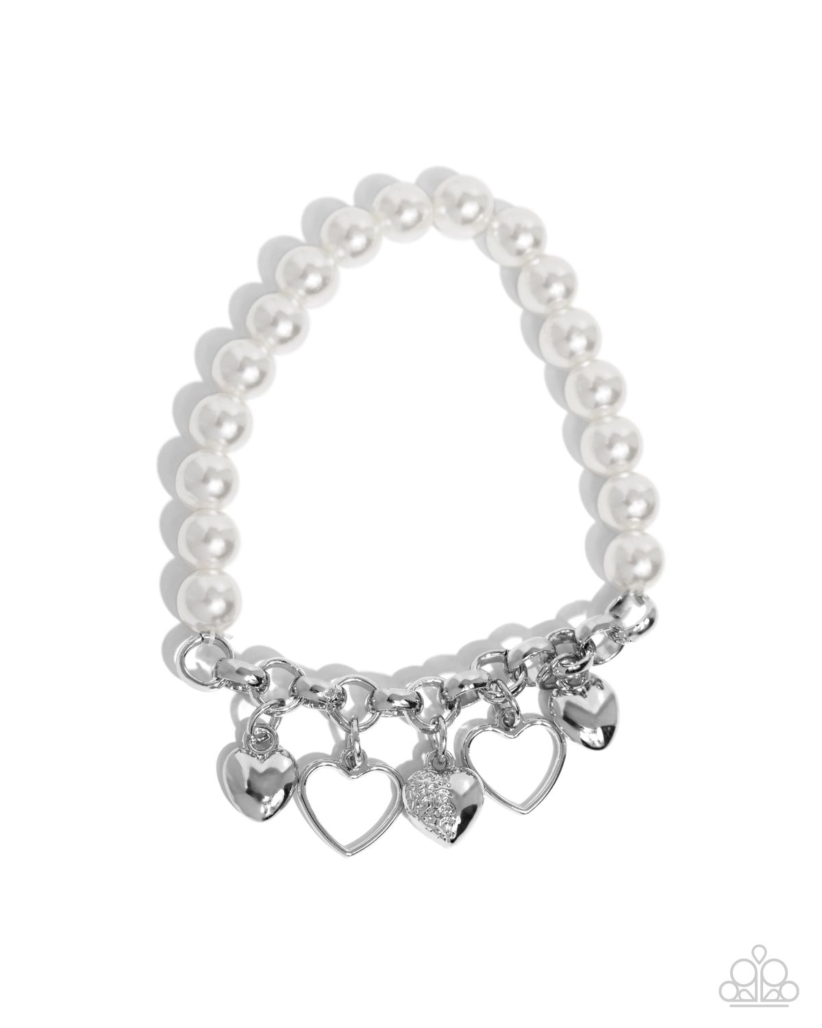 Paparazzi Bracelet ~ Charming Candidate - White