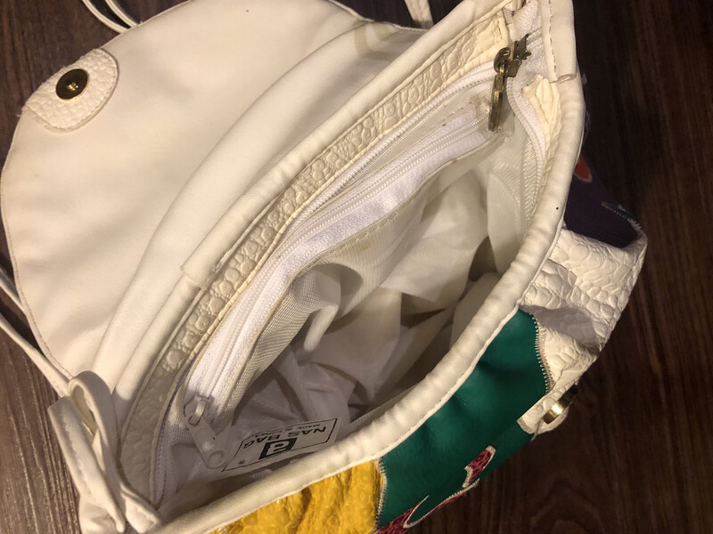 Colorful White Vintage Purse