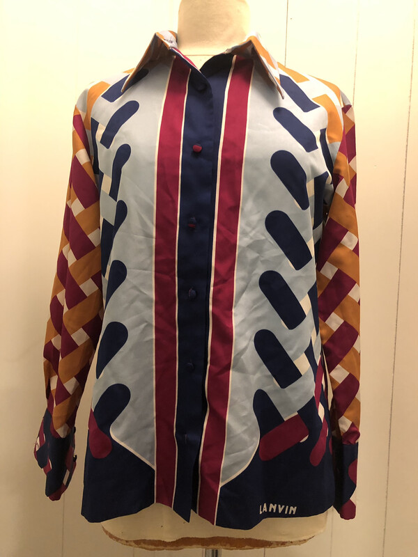Lanvin Mixed Print Blouse (Designer) - L