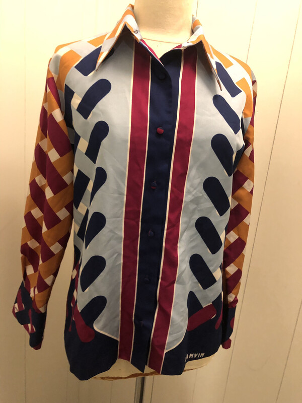 Lanvin Mixed Print Blouse (Designer) - L