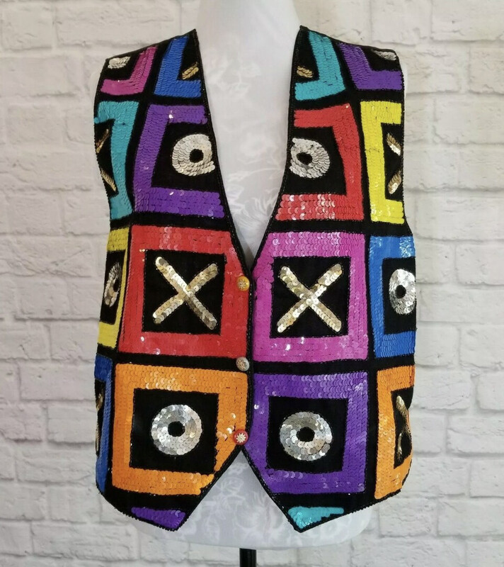 Glam Tic Tac Toe Vest - L