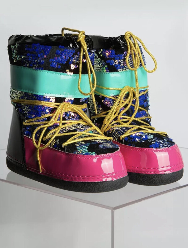 Sequin Pull on Boots