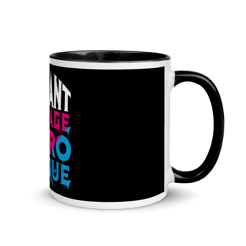 VVRU Black Mug with Color Inside, Color: Black