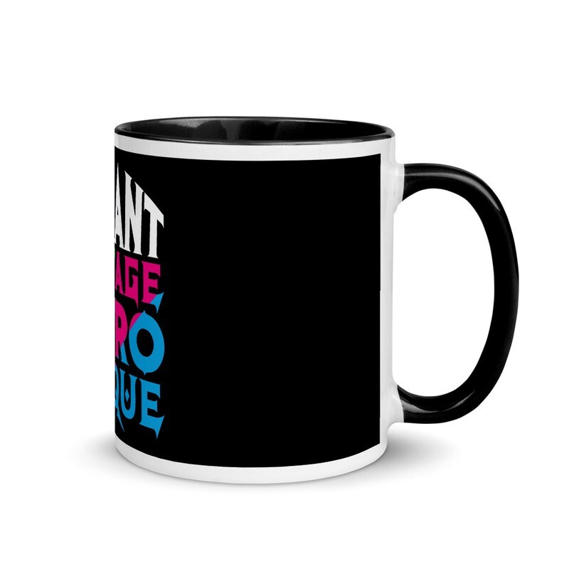 VVRU Black Mug with Color Inside