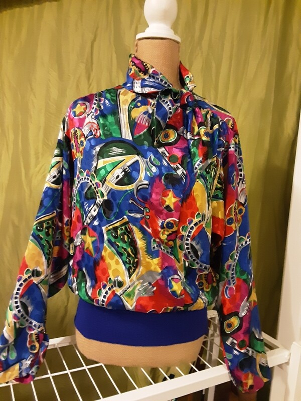 Multicolor Pullover Blouse S