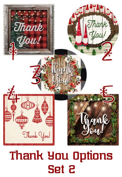 Holiday Thank You Stickers - Set 2