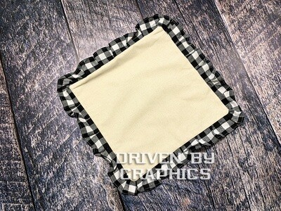 Black &amp; White Buffalo Plaid Pillow Cover
