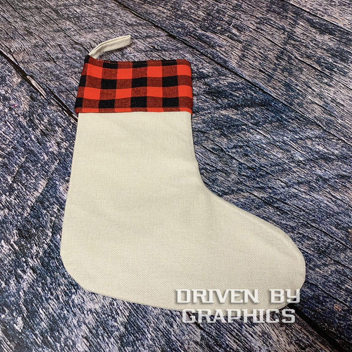 Red &amp; Black Buffalo Plaid Stocking