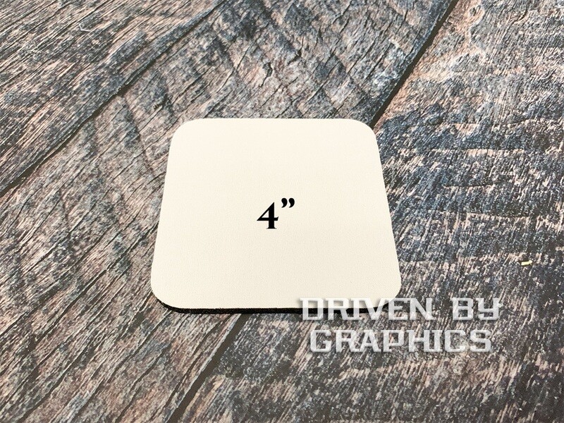 4” Square Neoprene Coaster - 5mm