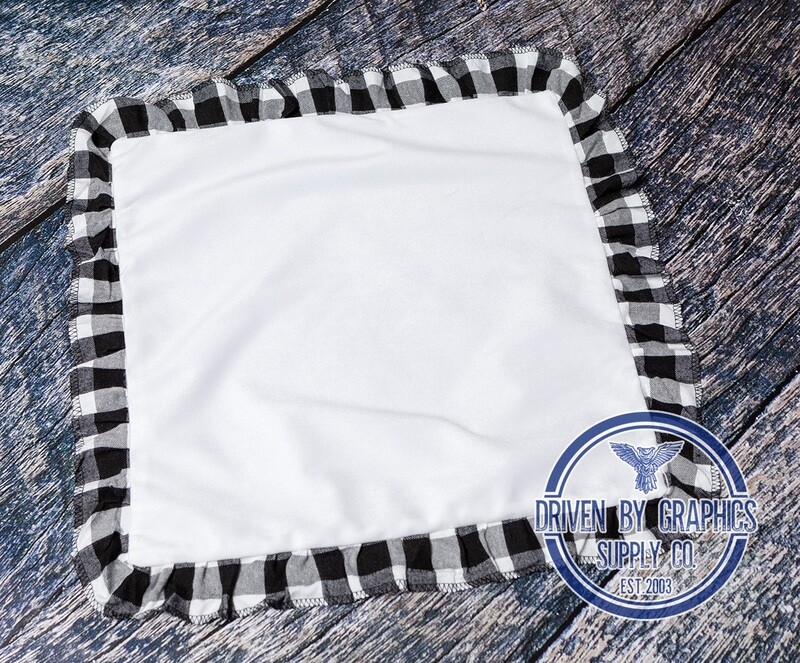 Black & White Buffalo Plaid Pillow Cover w/ White Center