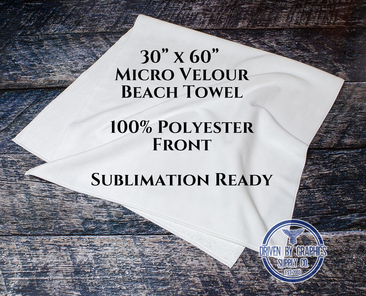 Micro Velour Beach Towel | 30" x 60"