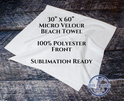 Micro Velour Beach Towel | 30&quot; x 60&quot;
