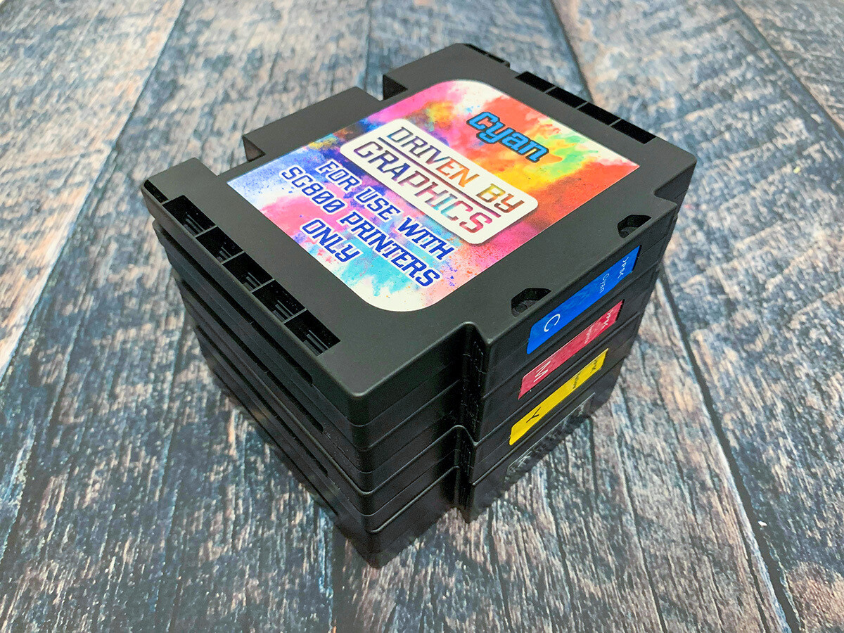 4-Pack EXTENDED sublimation cartridges for use in Sawgrass SG800 printers