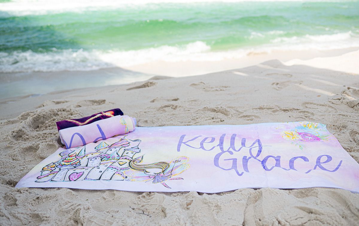 Sublimated Micro Velour Beach Towel | 30" x 60"