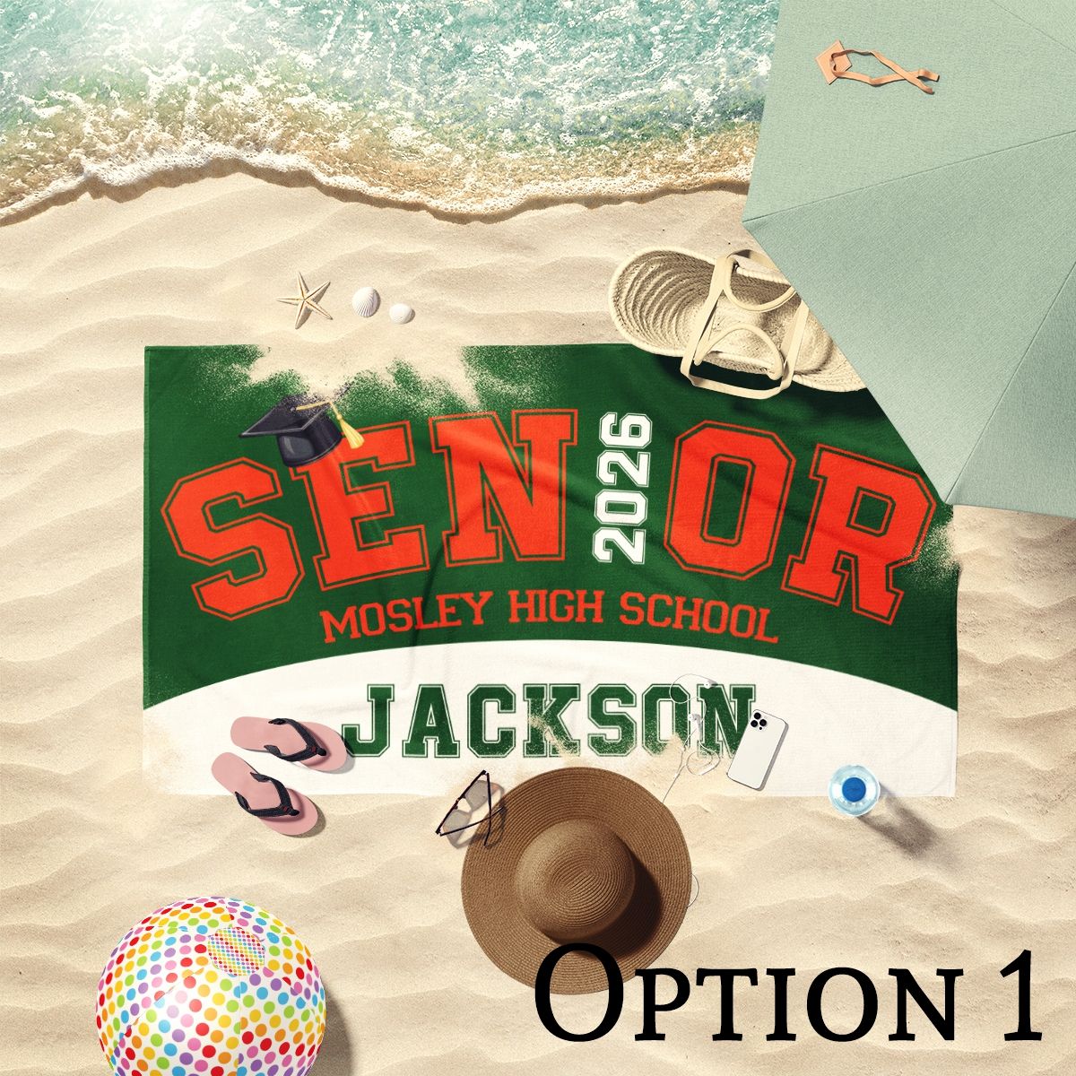 C/O 2026 Personalized Beach Towel | 30" x 60"