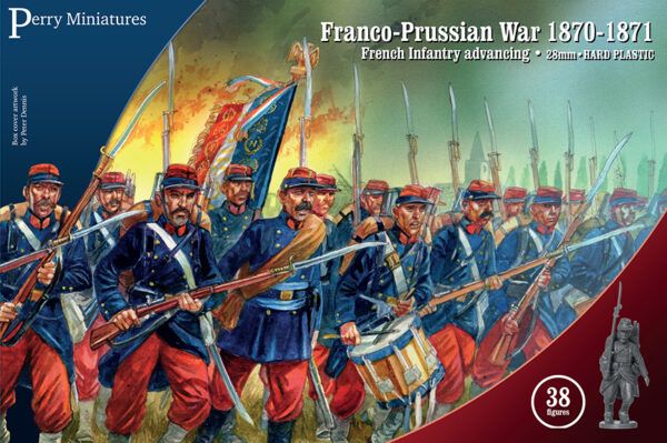 Perry Franco-Prussian War French Infantry advancing.