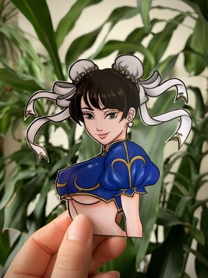 Chun Li Peeker Vinyl Sticker