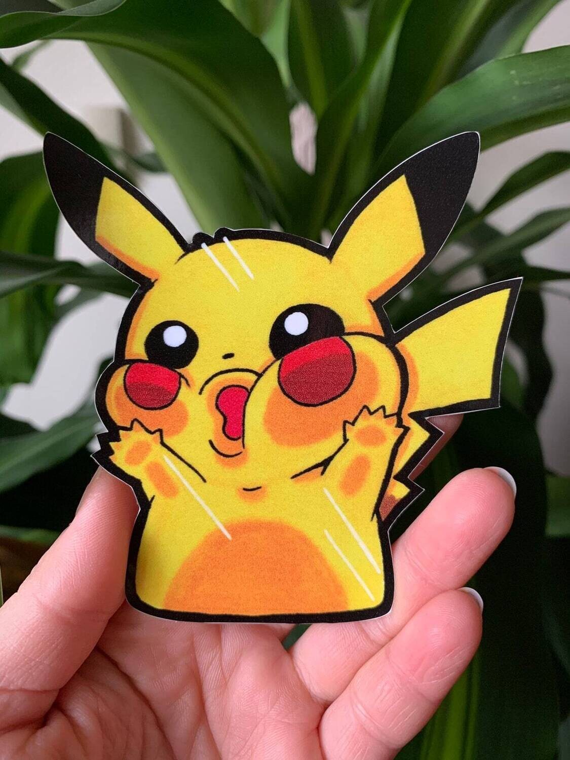 Pika Splat! Peeker Vinyl Sticker