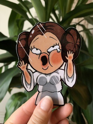 Princess Leia Splat! Peeker Vinyl Sticker