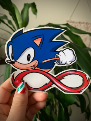 Sonic Peeker Vinyl Sticker