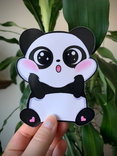 Panda Peeker Vinyl Sticker