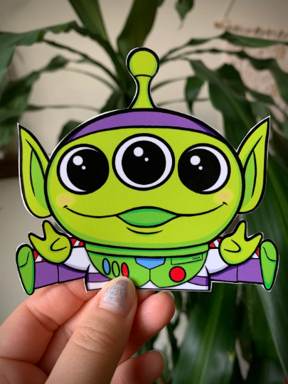 Alien Buzz Peeker Sticker
