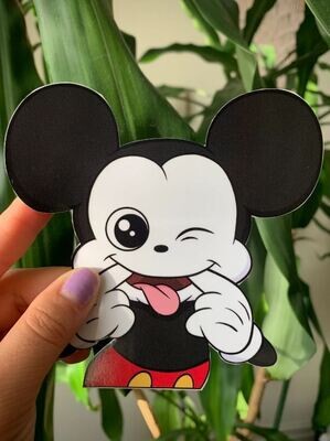 Mickey & Minnie Peeker Vinyl Stickers