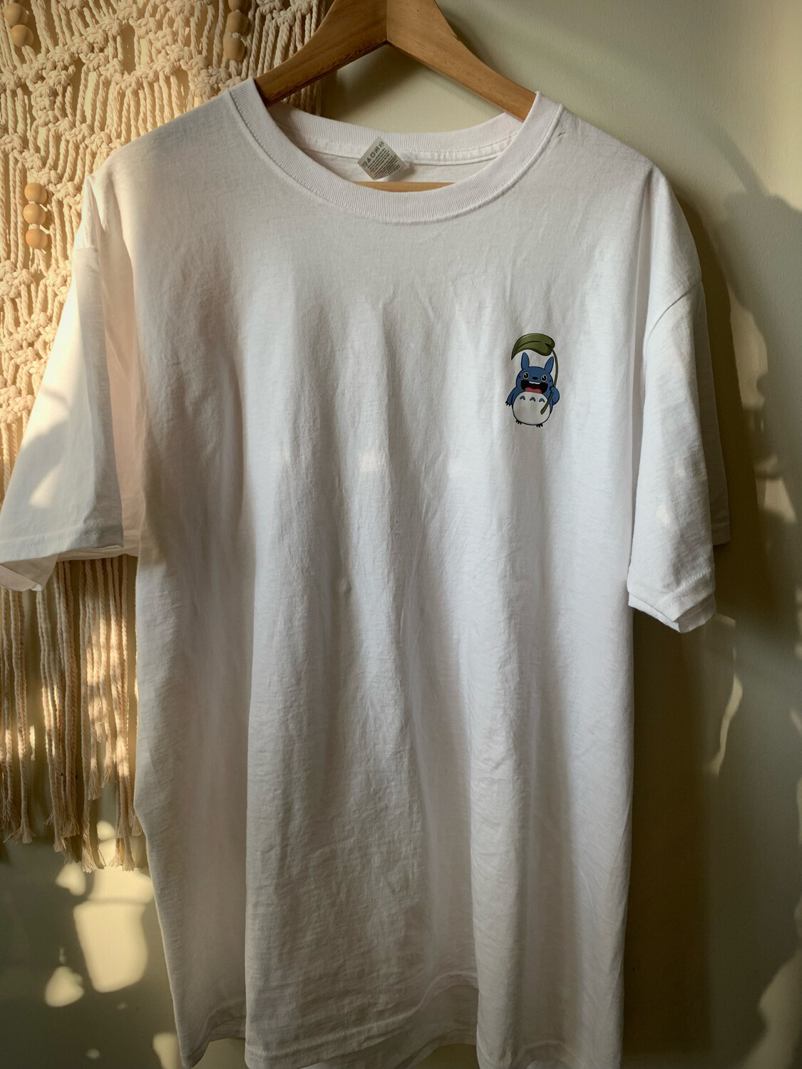 Totoro Crew Neck Pocket Cotton T-Shirt
