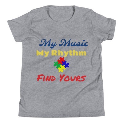 "My Music, My Rhythm" Youth Short Sleeve T-Shirt