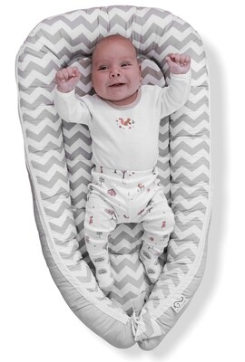 Baby Nest Day Bed Lounger Grey Chevron