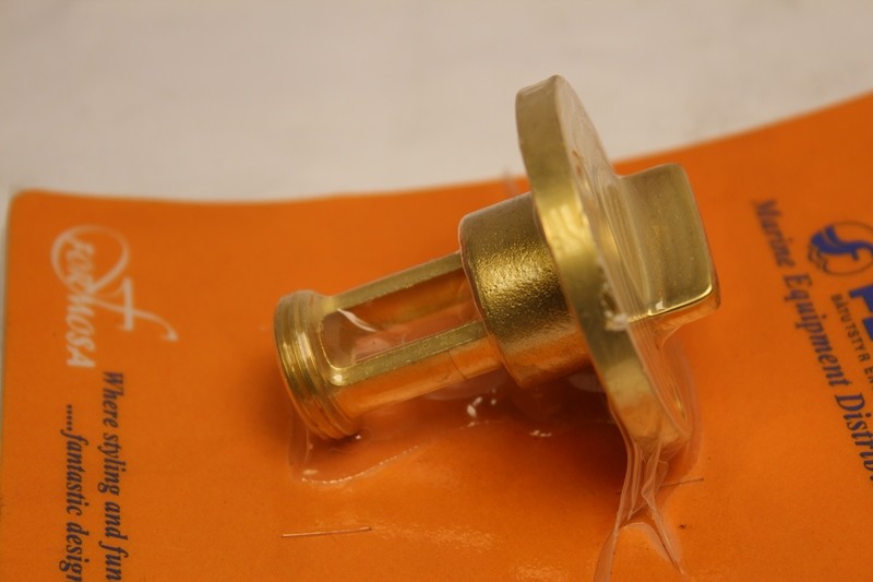 Lenseplugg messing, med gjengestopper