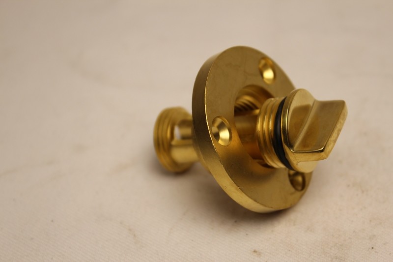 Lenseplugg messing, med gjengestopper