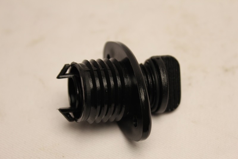 Lenseplugg m/skruehull nylon sort