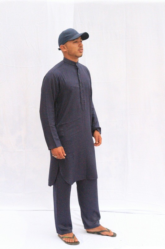 Ensemble pakistani bleu marine