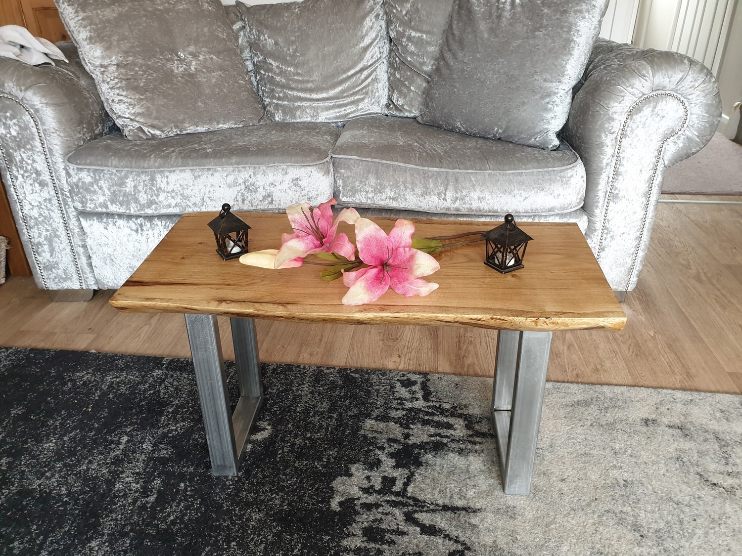 Live edge oak coffee table