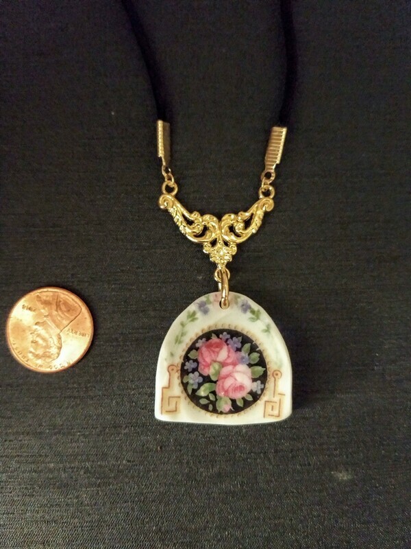 Pink rose pendant