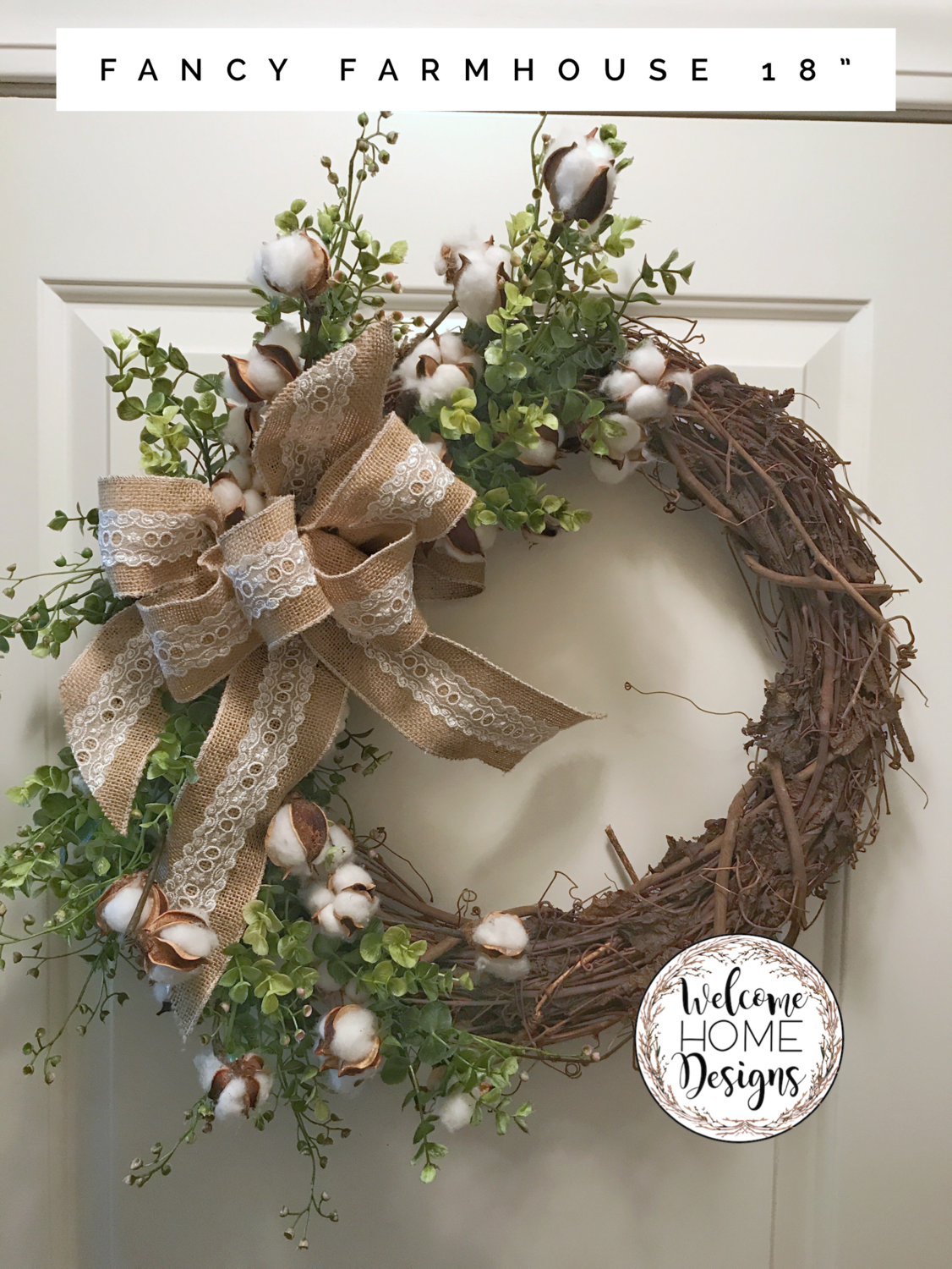 Fancy Farmhouse 18&quot; Wreath