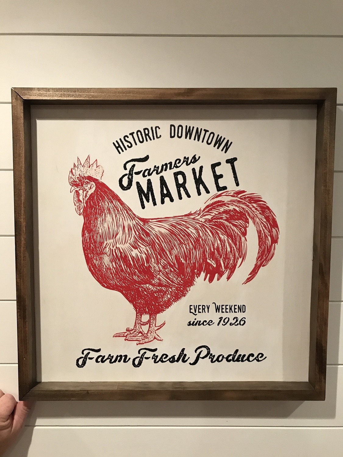 Farmers Market Rooster Sign