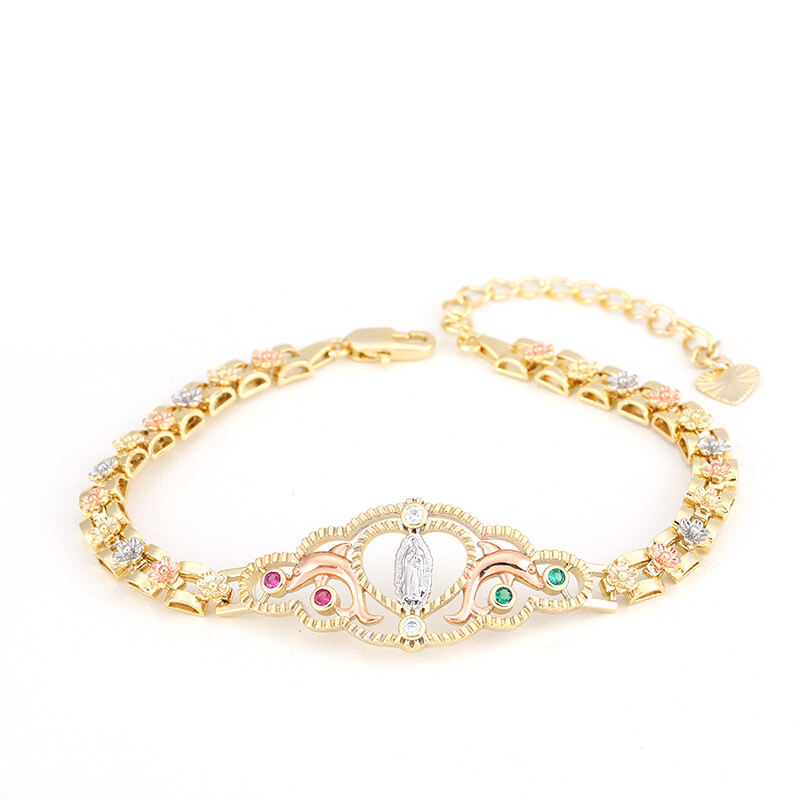 VIRGIN MARY GOLD PLATED BRACELET.