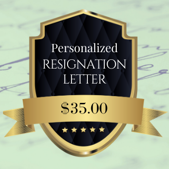 Resignation Letter Resignation Letter