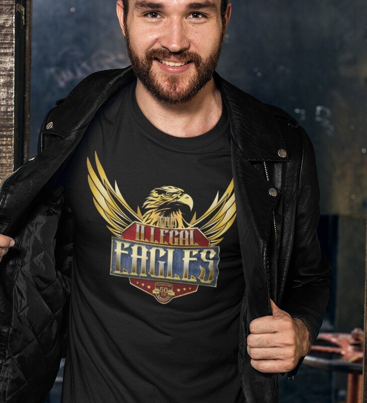 NEW 2023 ILLEGAL EAGLES WINGS TEE-SHIRT - BLACK