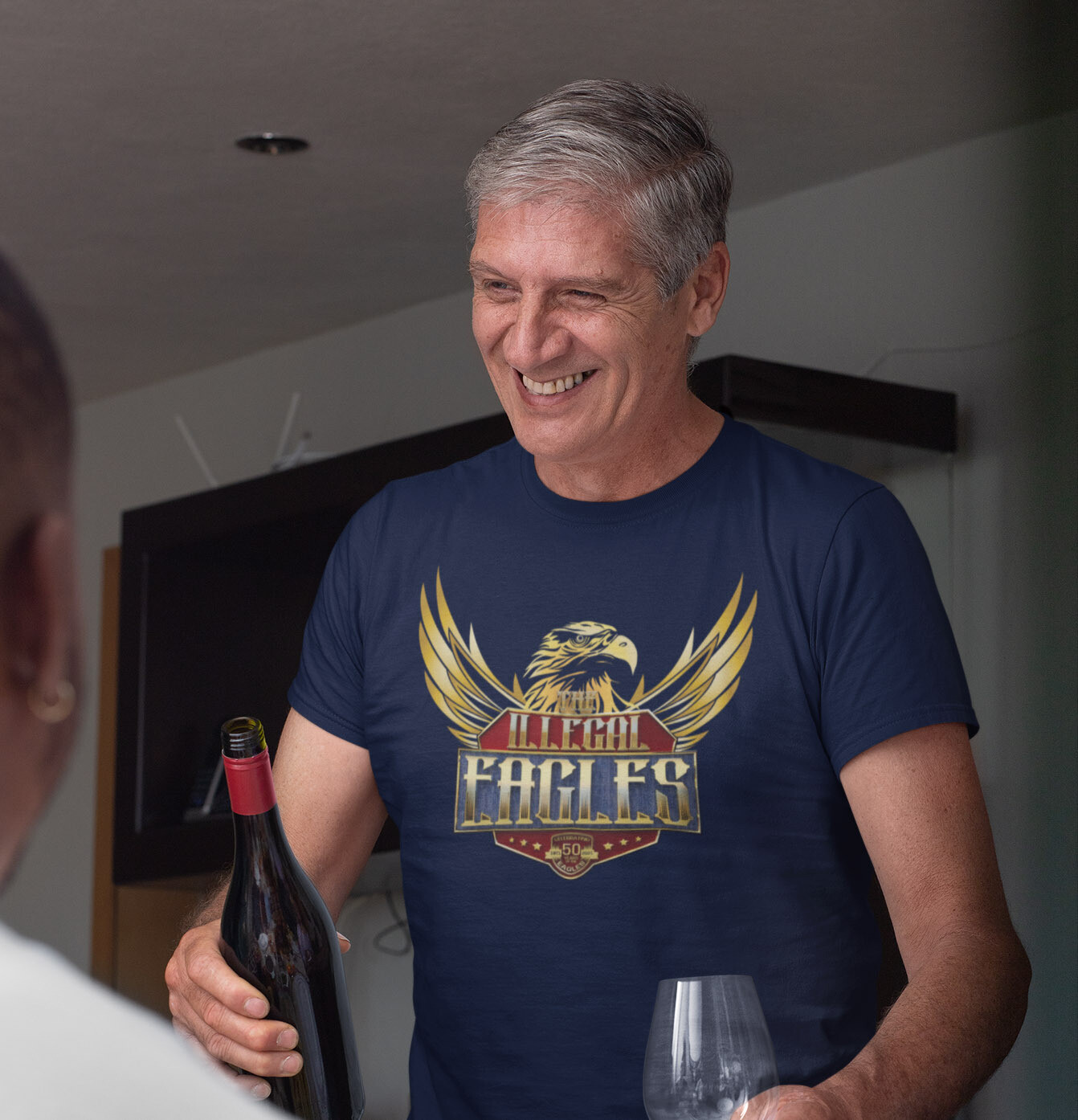 NEW 2023 ILLEGAL EAGLES WINGS TEE-SHIRT - NAVY