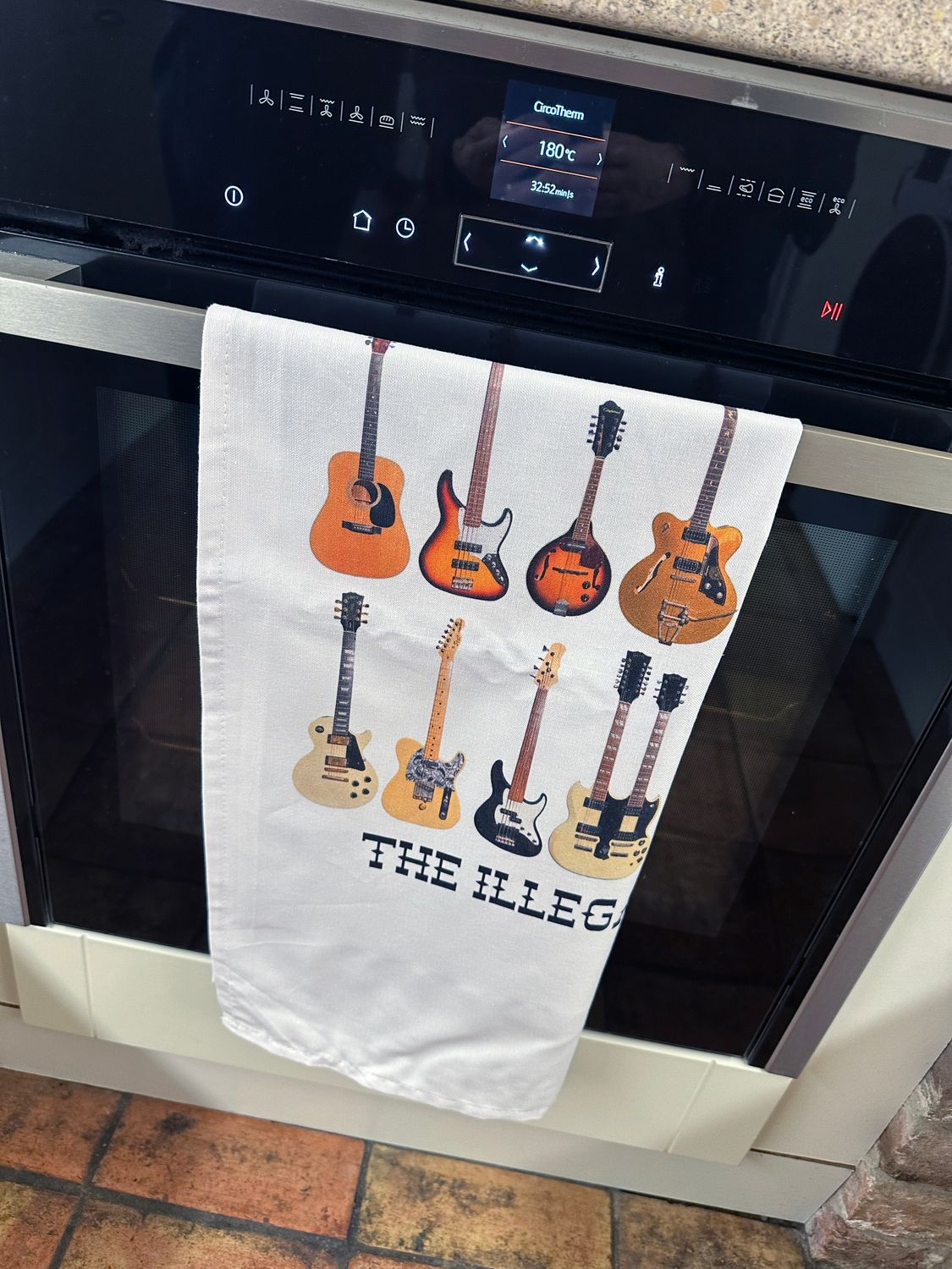 Guitar Design Tea Towel