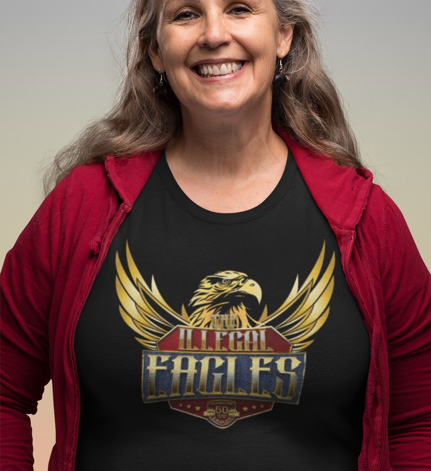 THE ILLEGAL EAGLES WINGS TEE-SHIRT - BLACK