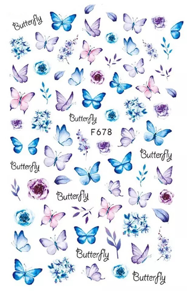 Collant papillons et fleurs