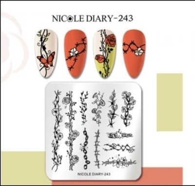 Plaque de stamping petite Nicole Diary